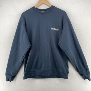 MADHAPPY Sweatshirt Adult M French Terry Jumper Long Sleeve Pullover Cotton Gray